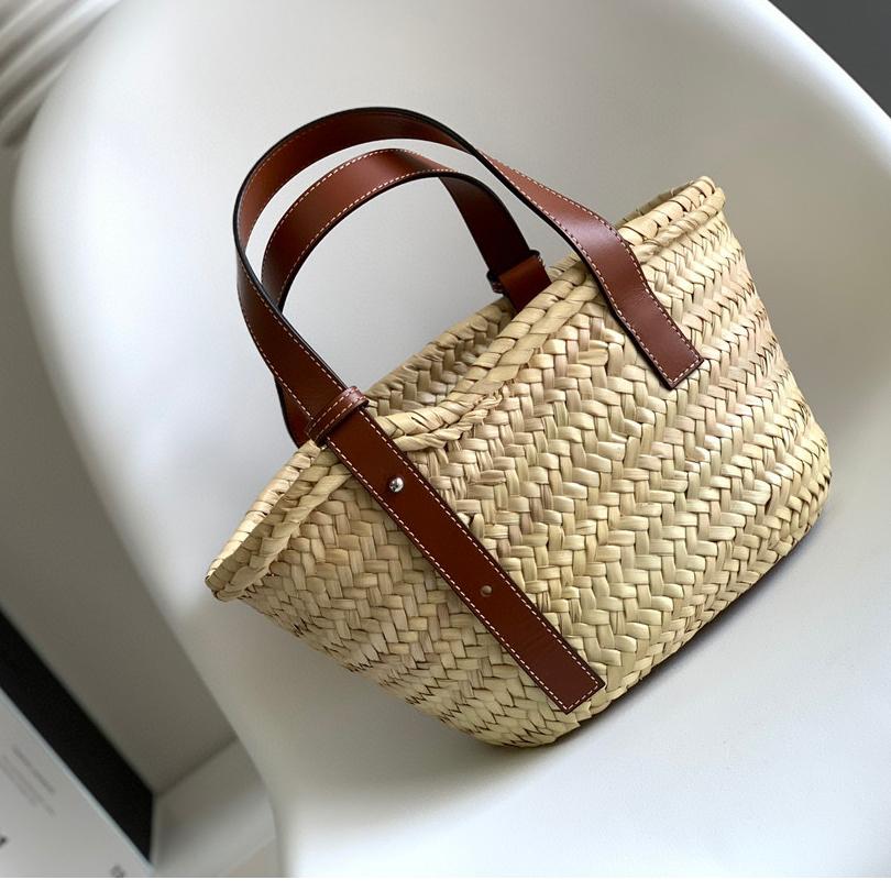Loewe Basket Bag Woven Raffia  (33*17*13cm ) - PerfectKickZ