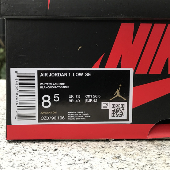 Air Jordan 1 Low OG “Black Toe” Sneaker     CZ0790-106 - 