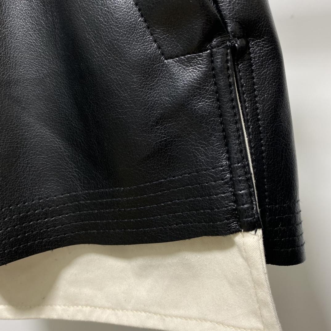 Rick Owens Black Boxer Leather Shorts - PerfectKickZ