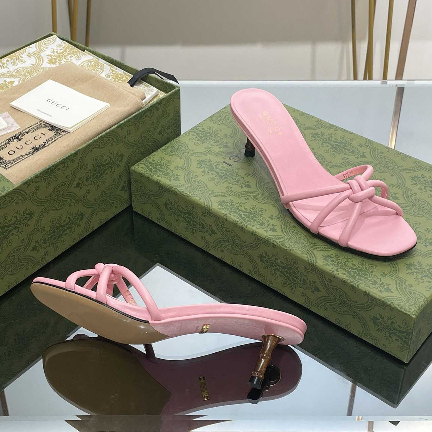 Gucci Women's Slide Sandal With Bamboo  - PerfectKickZ