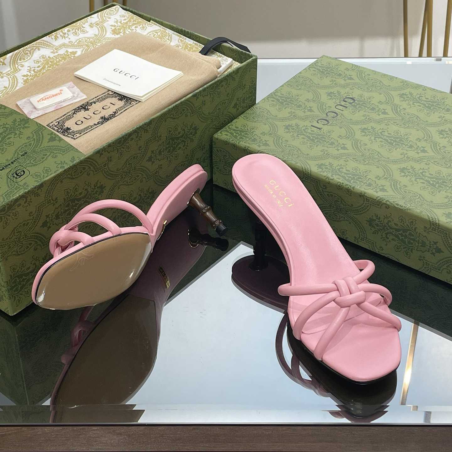 Gucci Women's Slide Sandal With Bamboo  - PerfectKickZ