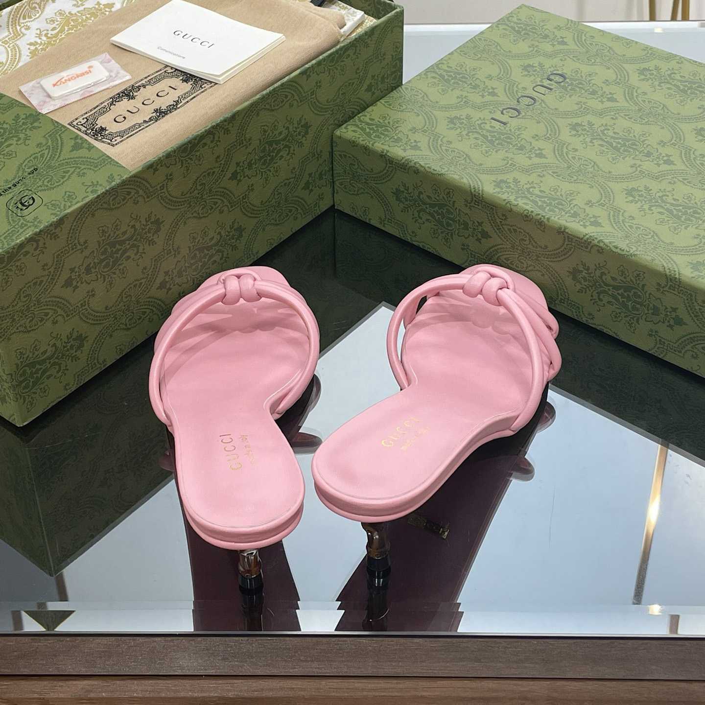 Gucci Women's Slide Sandal With Bamboo  - PerfectKickZ