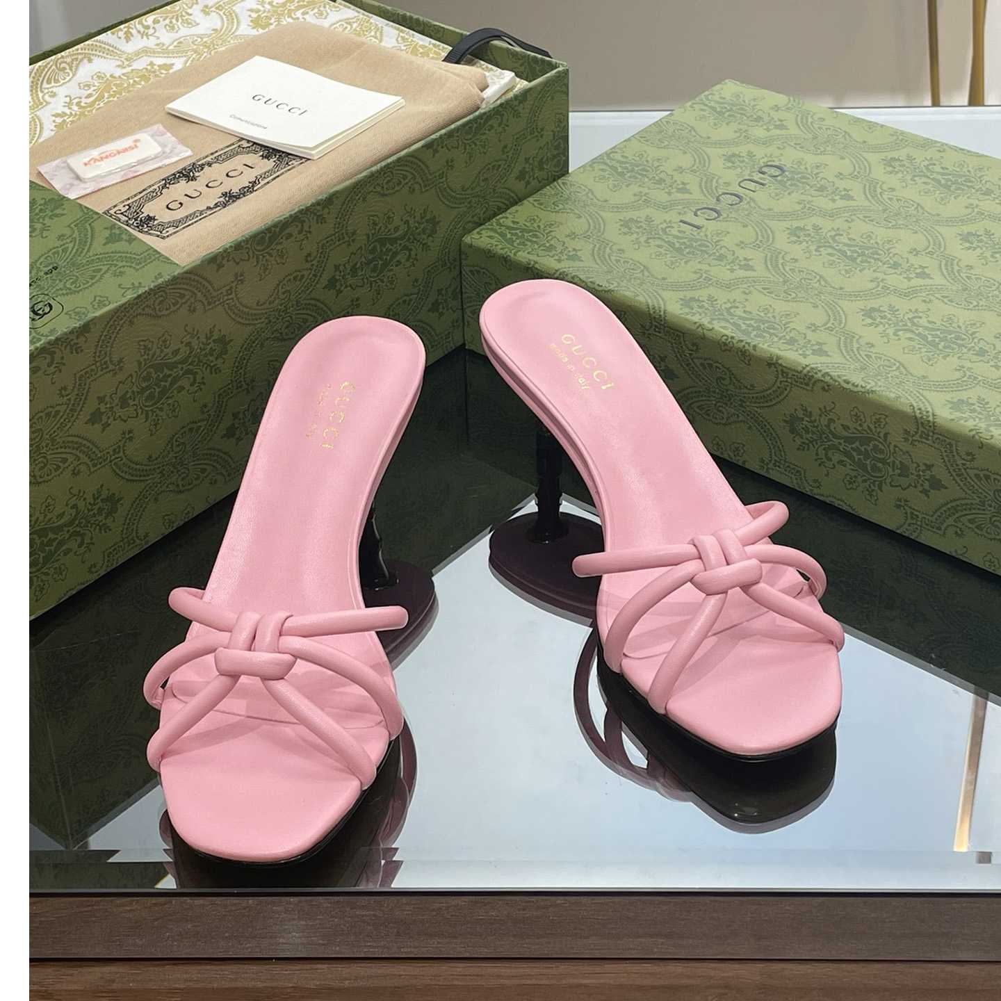 Gucci Women's Slide Sandal With Bamboo  - PerfectKickZ