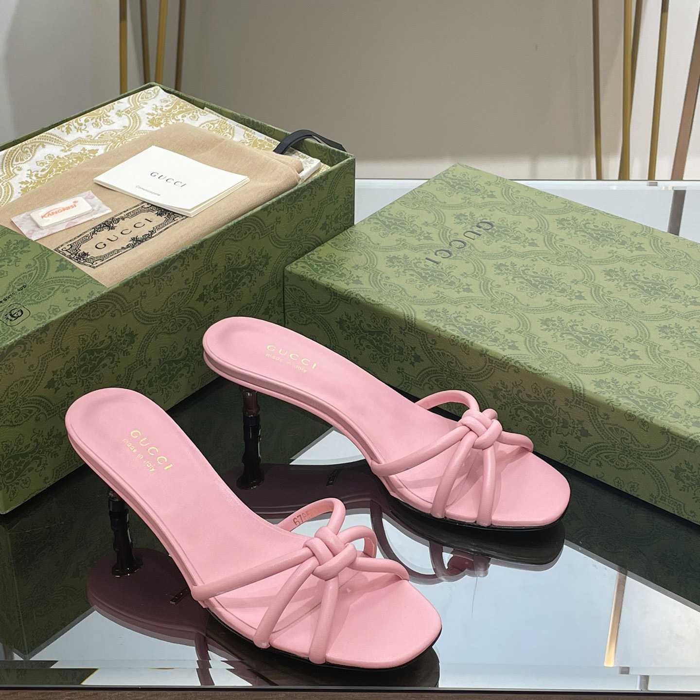 Gucci Women's Slide Sandal With Bamboo  - PerfectKickZ
