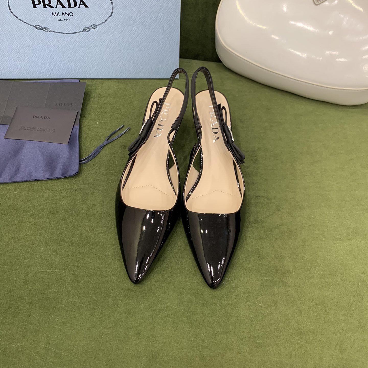 Prada Patent Leather Slingbacks - PerfectKickZ