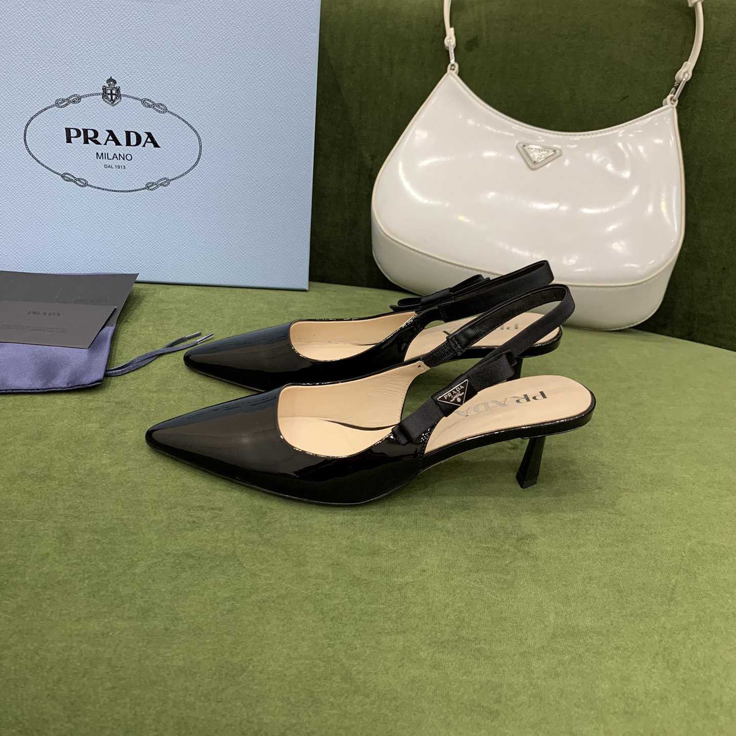 Prada Patent Leather Slingbacks - PerfectKickZ