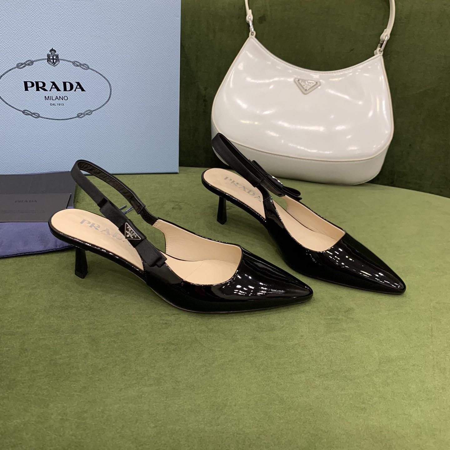 Prada Patent Leather Slingbacks - PerfectKickZ