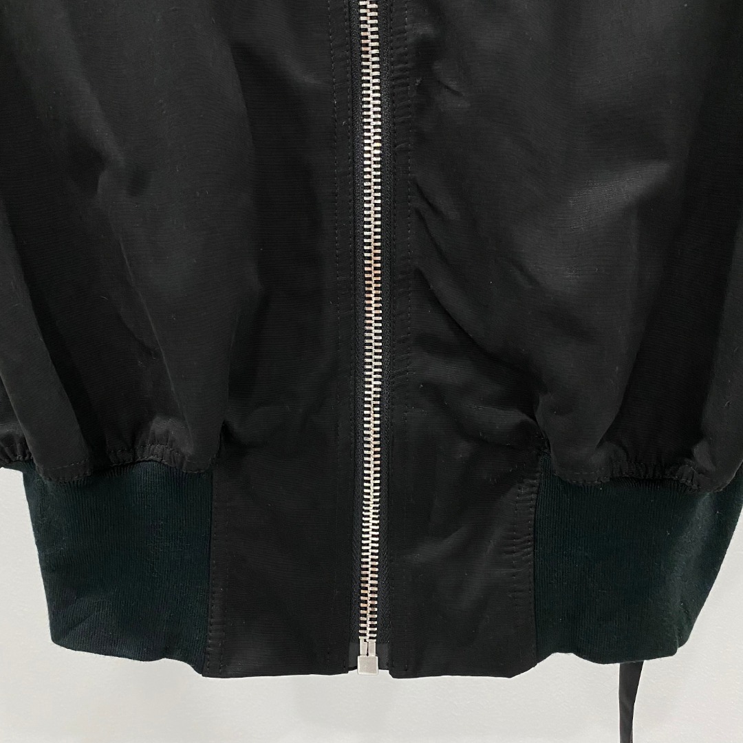 Rick Owens Drkshdw Black Sleeveless Cropped Bomber Jacket - PerfectKickZ