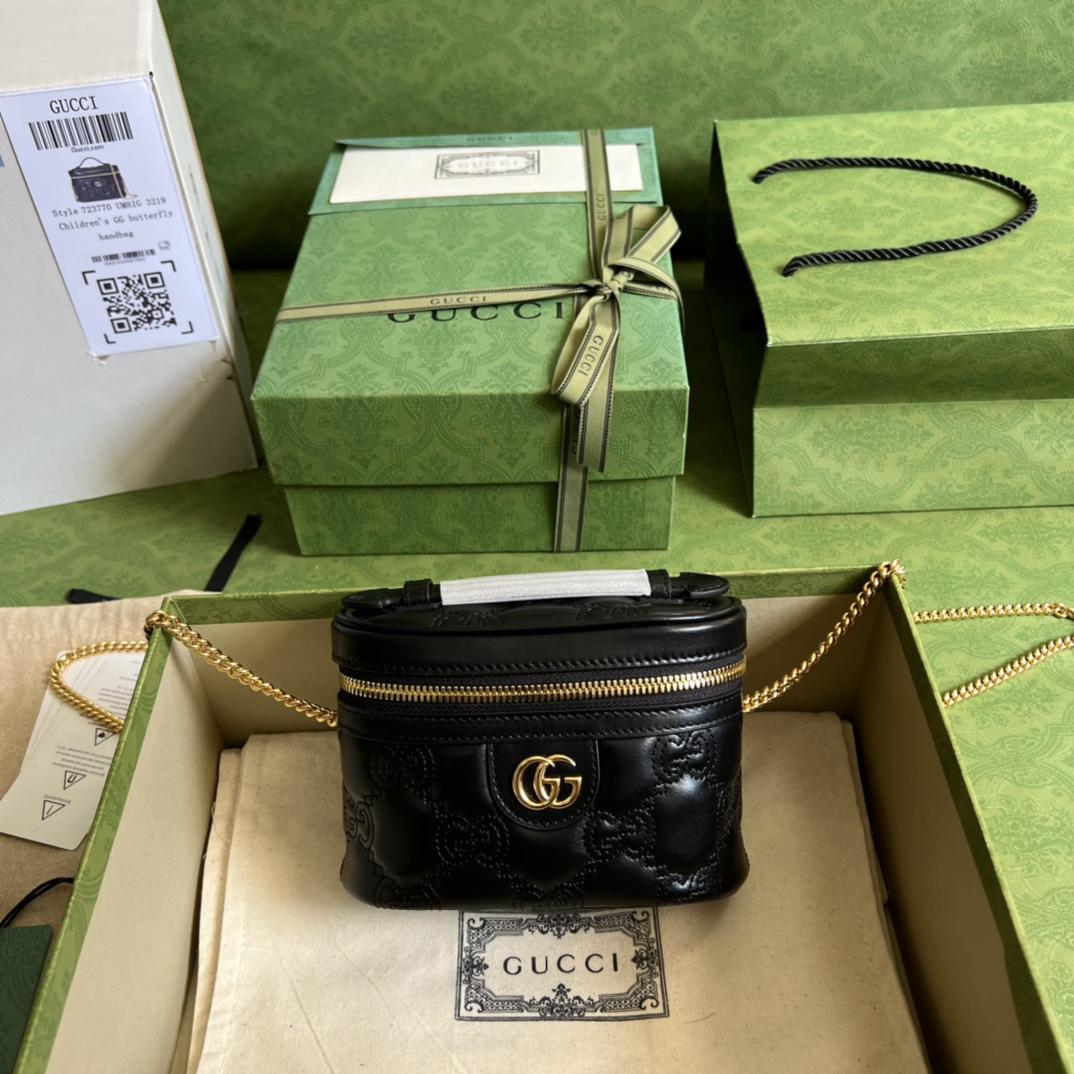 Gucci GG Matelassé Top Handle Mini Bag(16-10.5-5cm) - PerfectKickZ