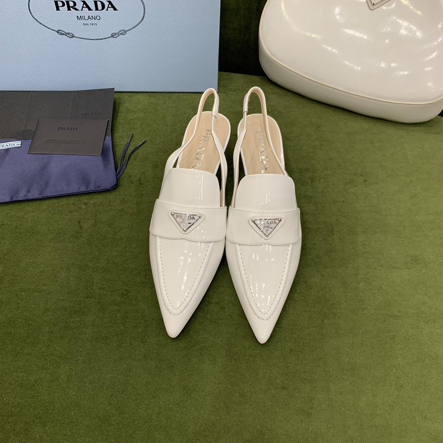 Prada Patent Leather Slingbacks - PerfectKickZ