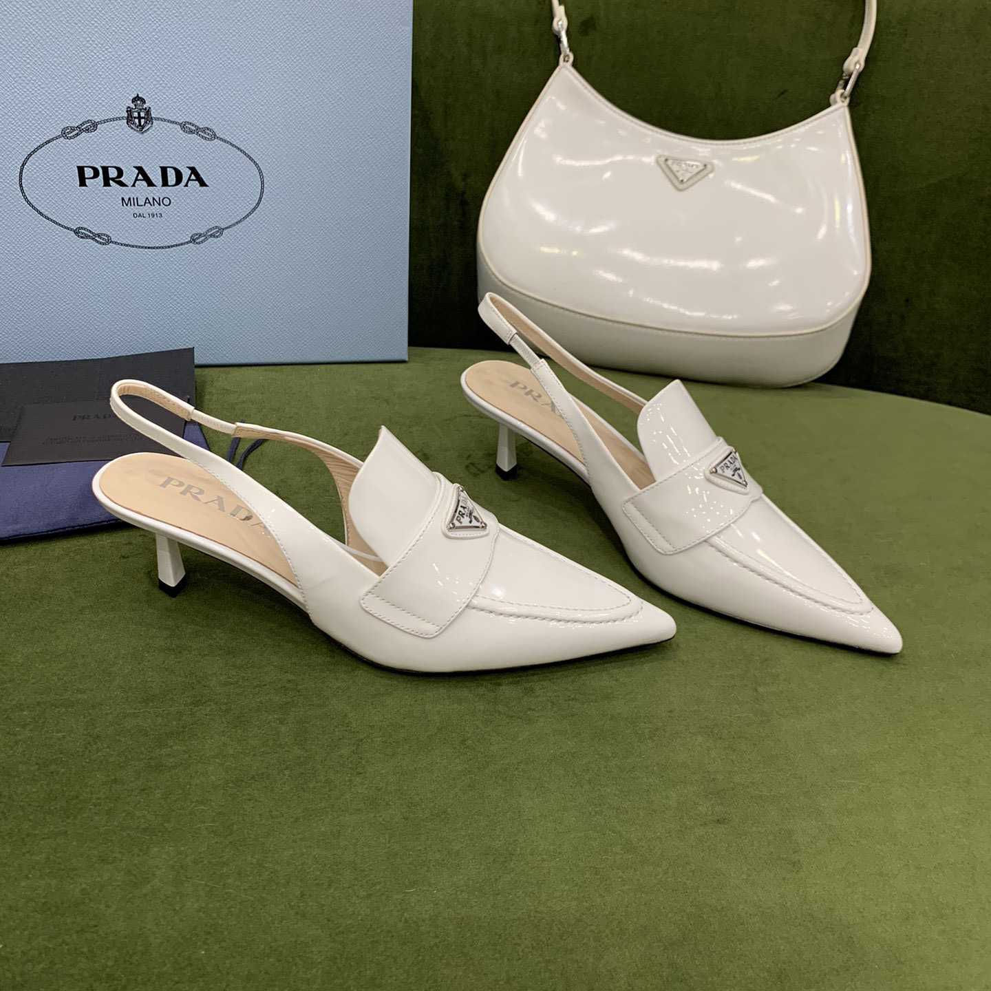 Prada Patent Leather Slingbacks - PerfectKickZ