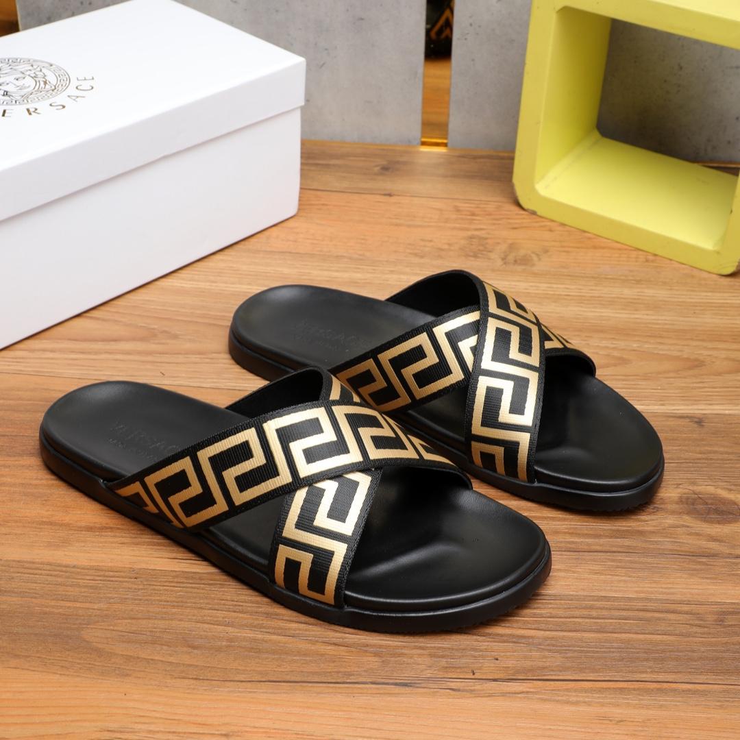 Versace Logo-print Open-toe Slides - PerfectKickZ