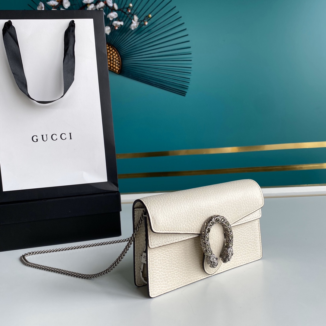 Gucci Dionysus Super Mini Leather Bag(16.5-10-4.5cm)    - PerfectKickZ
