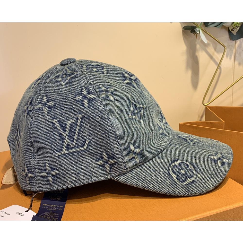 Louis Vuitton Monogram Washed Denim Cap - PerfectKickZ
