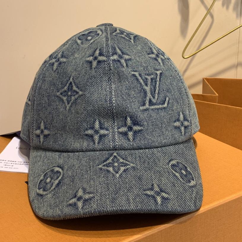 Louis Vuitton Monogram Washed Denim Cap - PerfectKickZ