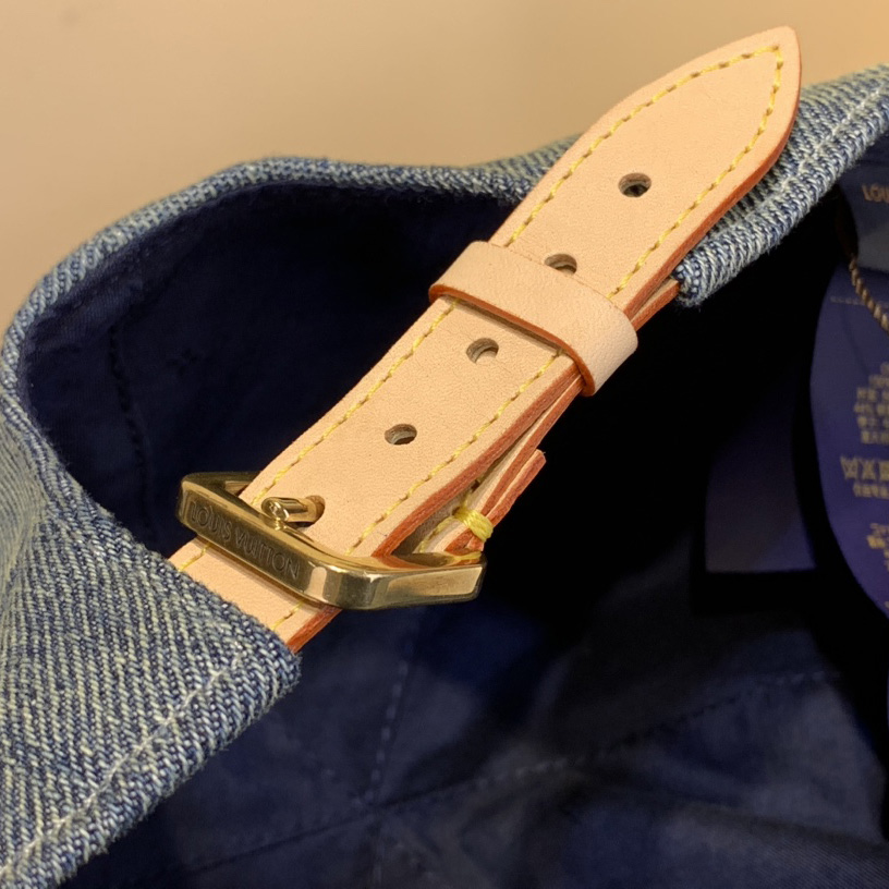 Louis Vuitton Monogram Washed Denim Cap - PerfectKickZ