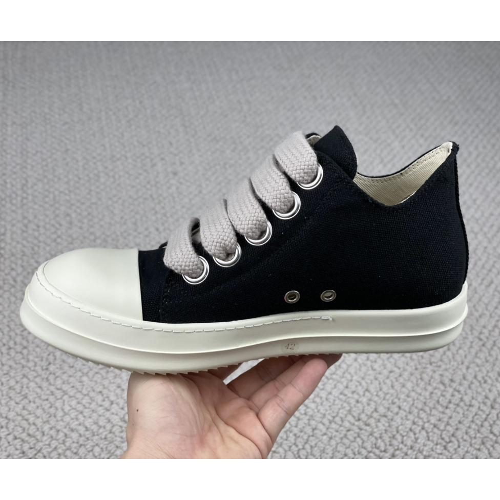 Rick Owens Canvas Low-Top Sneakers - PerfectKickZ