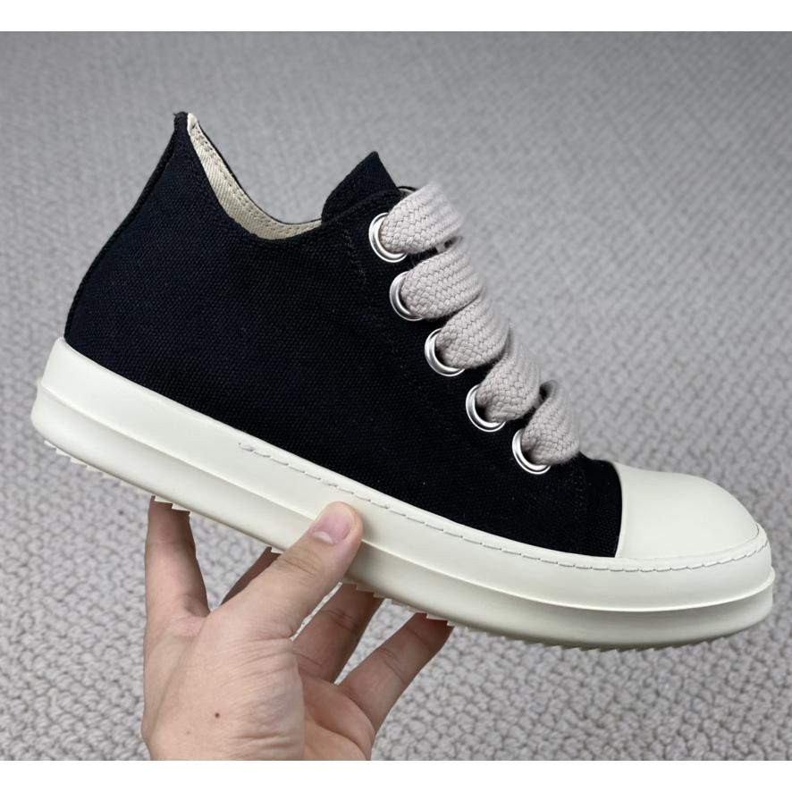 Rick Owens Canvas Low-Top Sneakers - PerfectKickZ