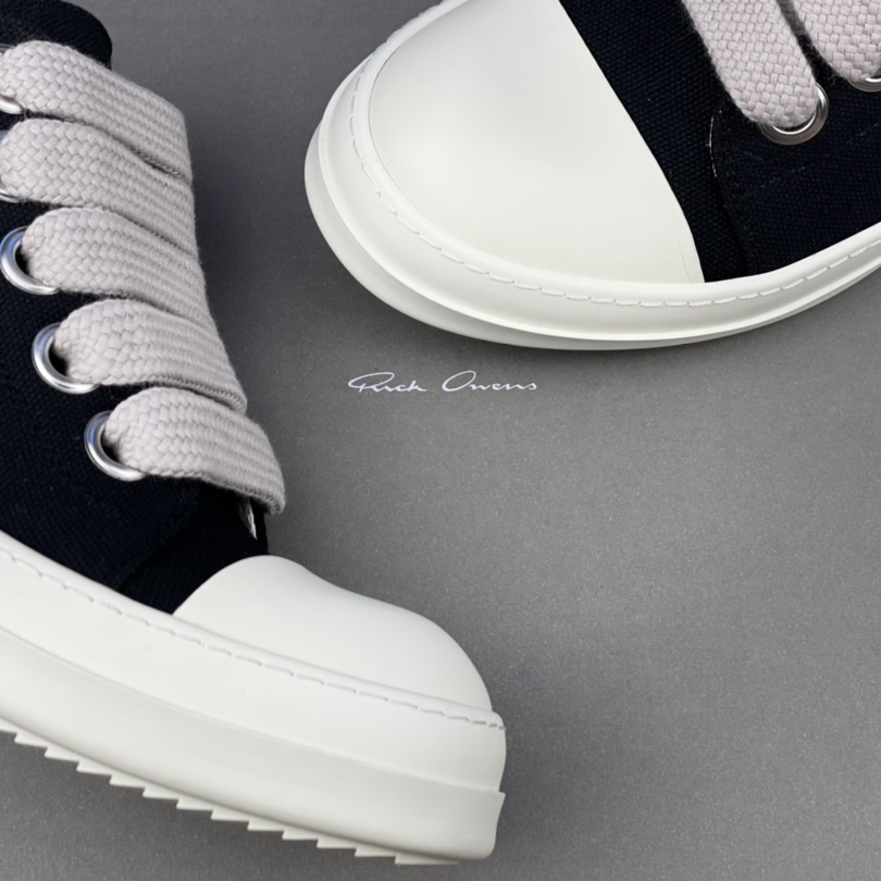 Rick Owens Canvas Low-Top Sneakers - PerfectKickZ