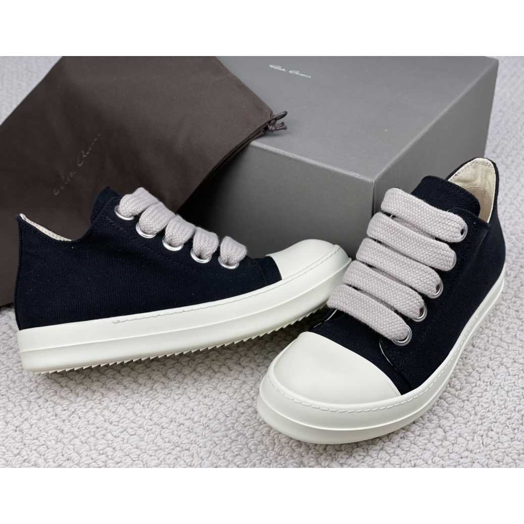 Rick Owens Canvas Low-Top Sneakers - PerfectKickZ