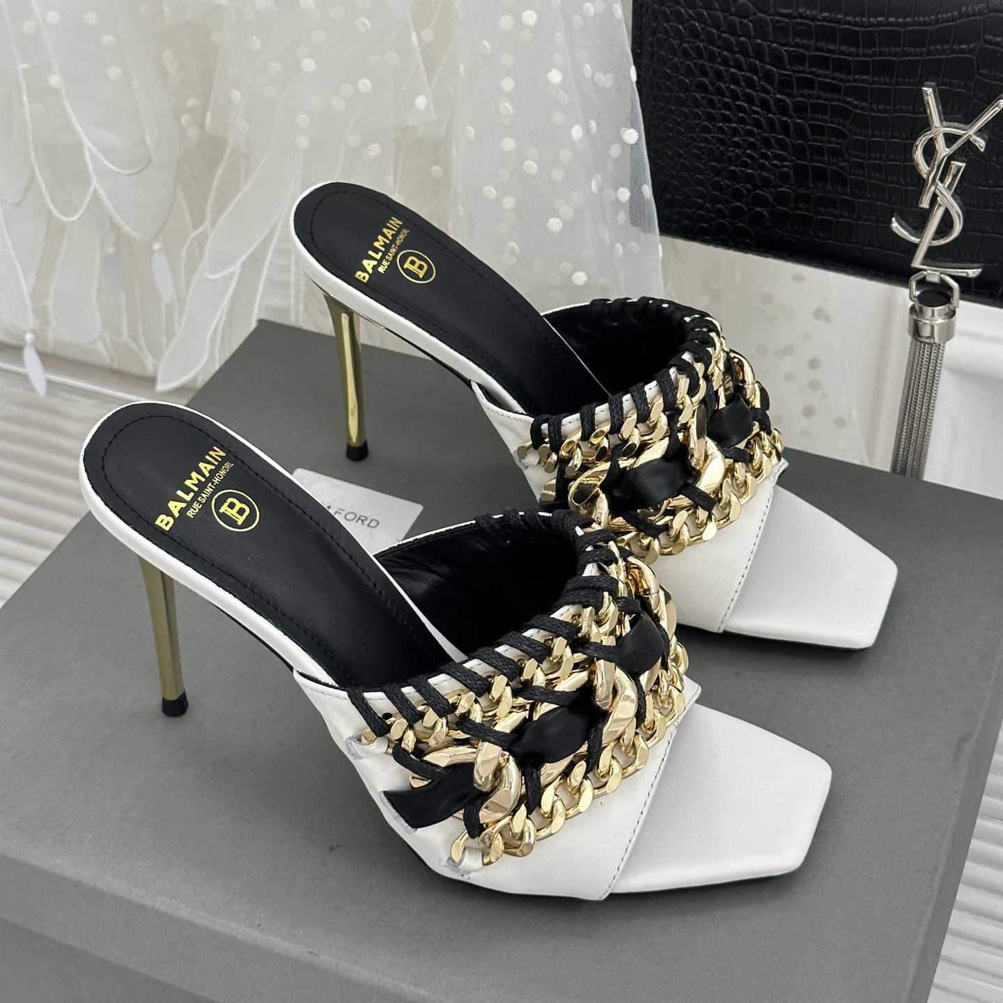 Balmain Chain-link Detail 110mm Pumps - PerfectKickZ