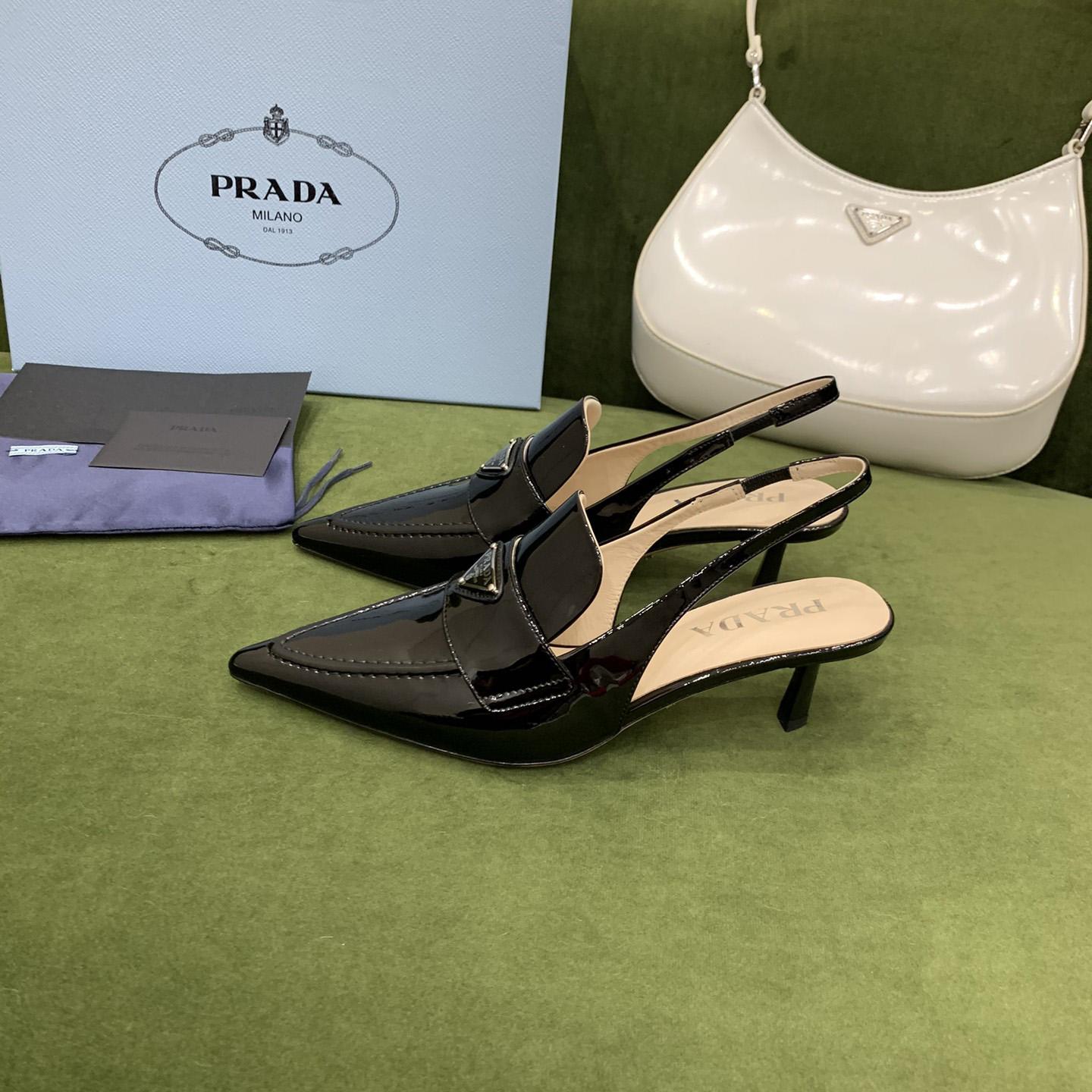 Prada Patent Leather Slingbacks - PerfectKickZ