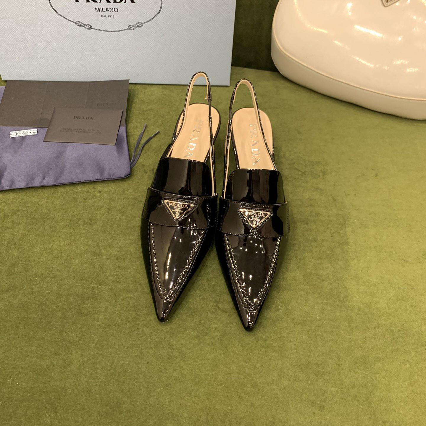 Prada Patent Leather Slingbacks - PerfectKickZ
