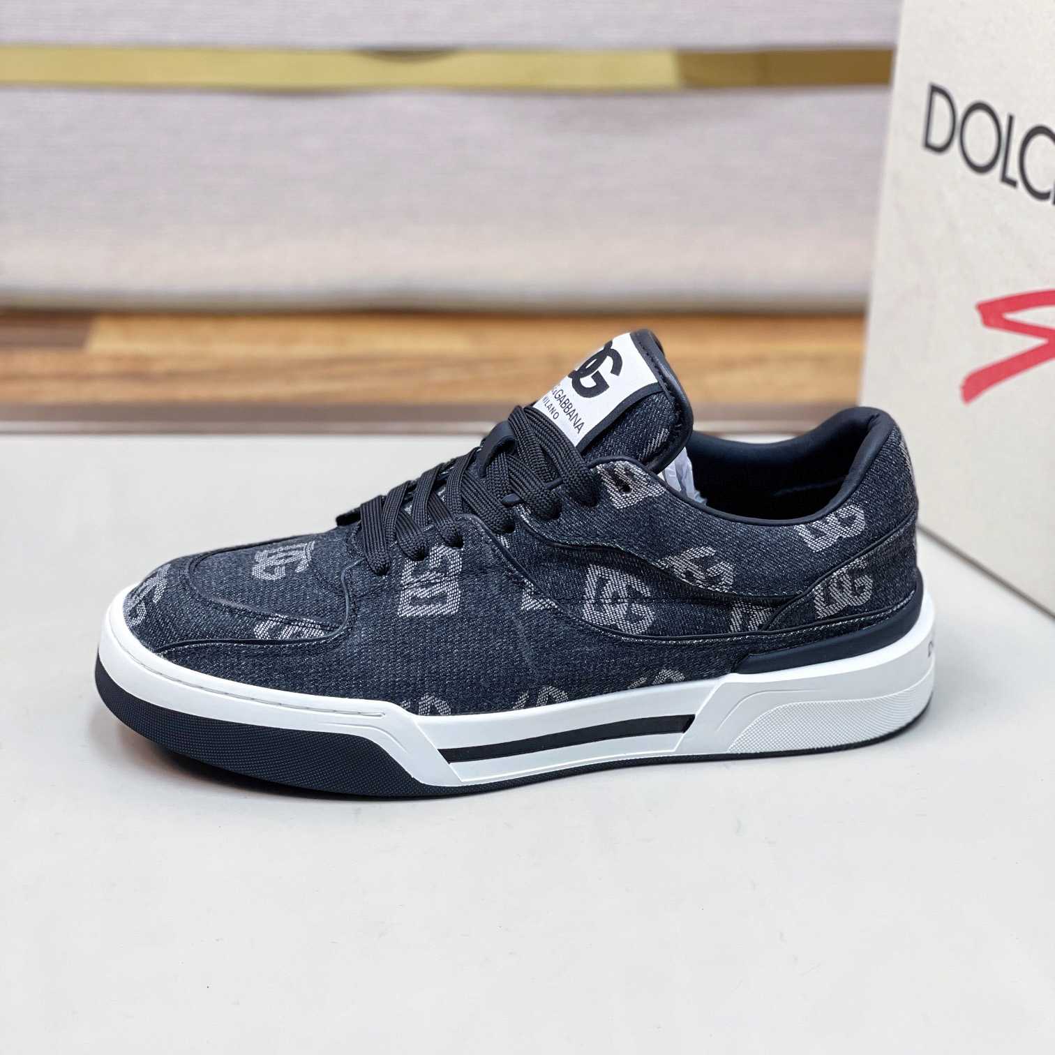 Dolce & Gabbana New Roma Sneakers With Denim Logo - PerfectKickZ
