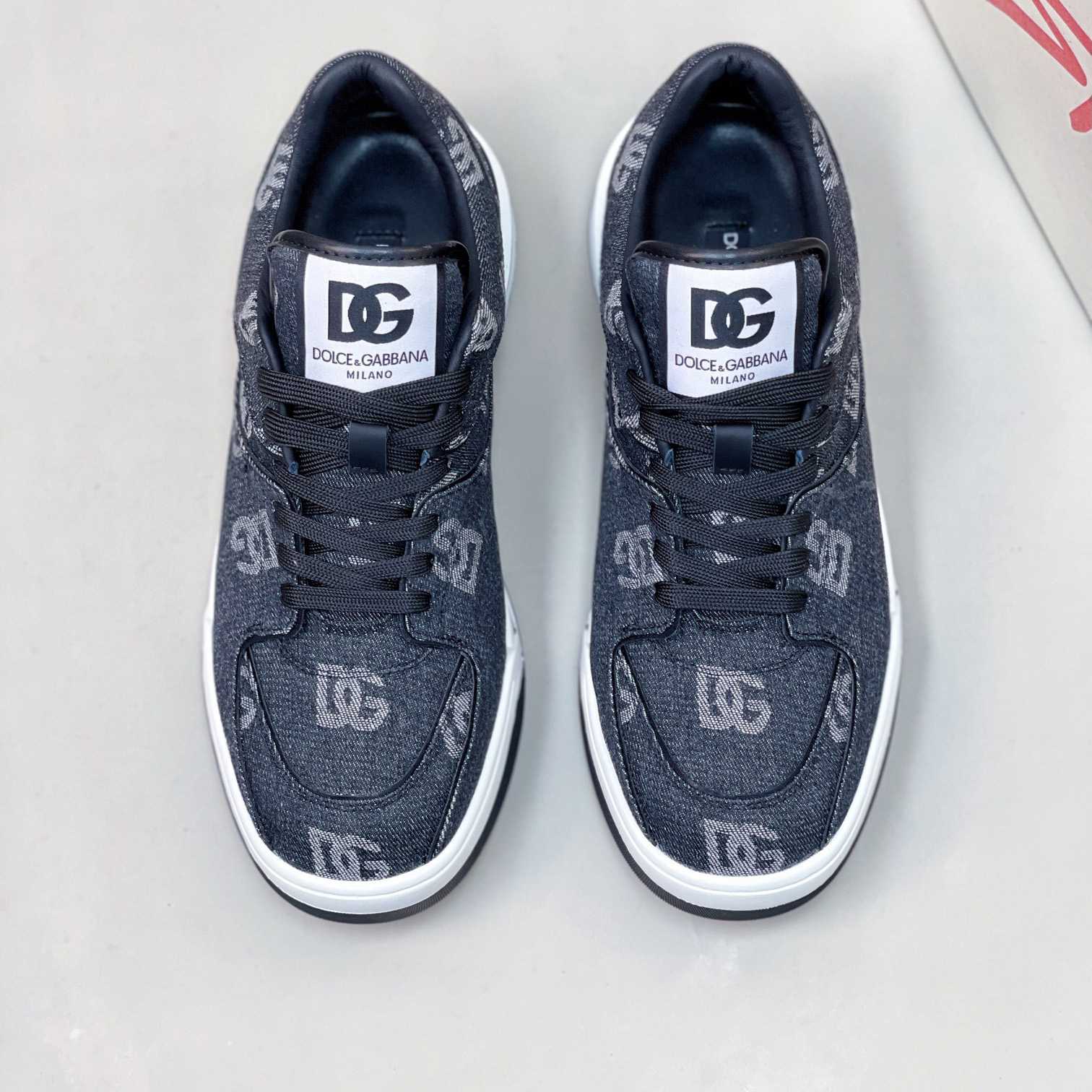 Dolce & Gabbana New Roma Sneakers With Denim Logo - PerfectKickZ