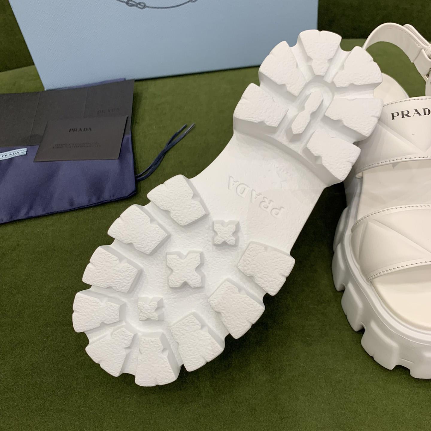 Prada Monolith Leather Sandals - PerfectKickZ