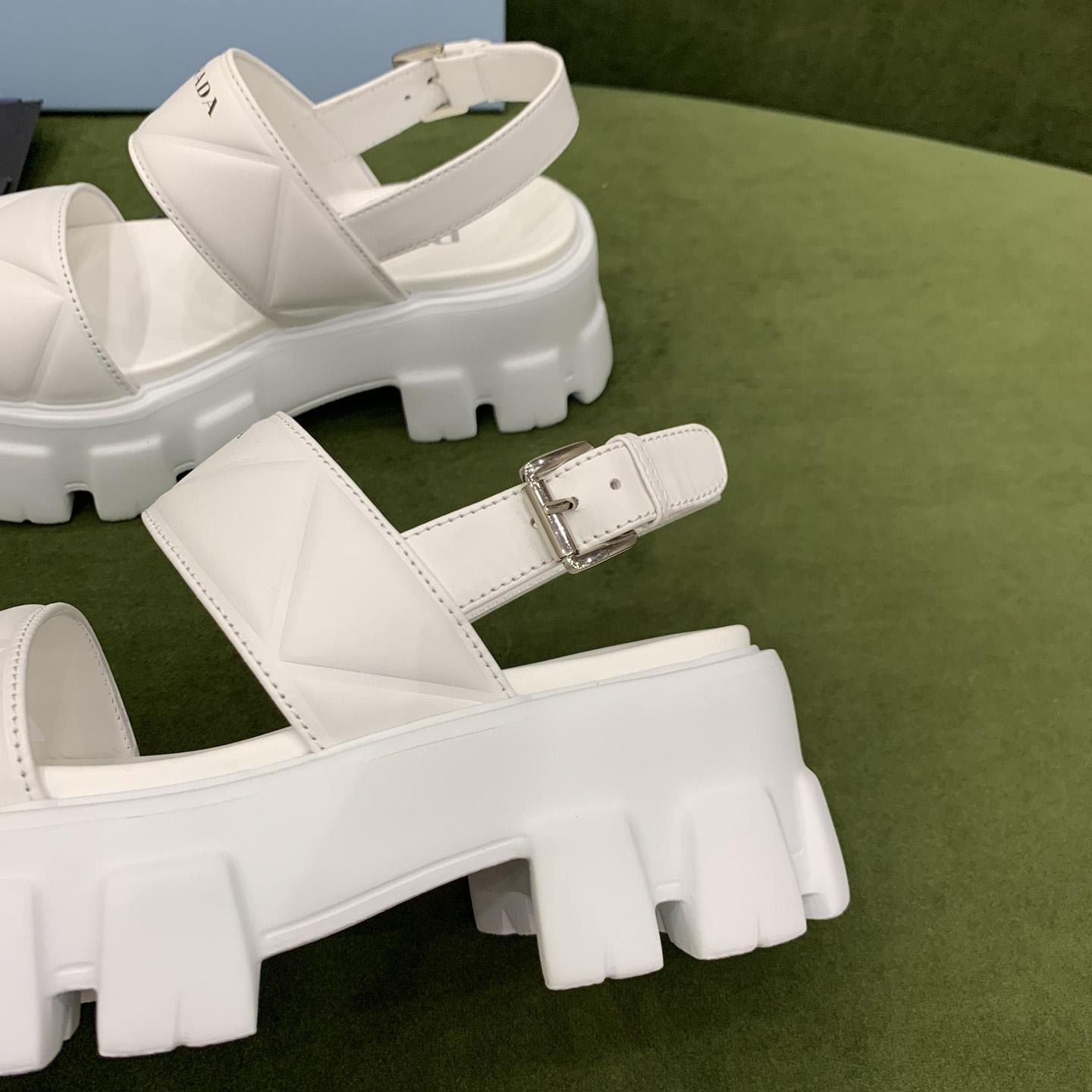 Prada Monolith Leather Sandals - PerfectKickZ