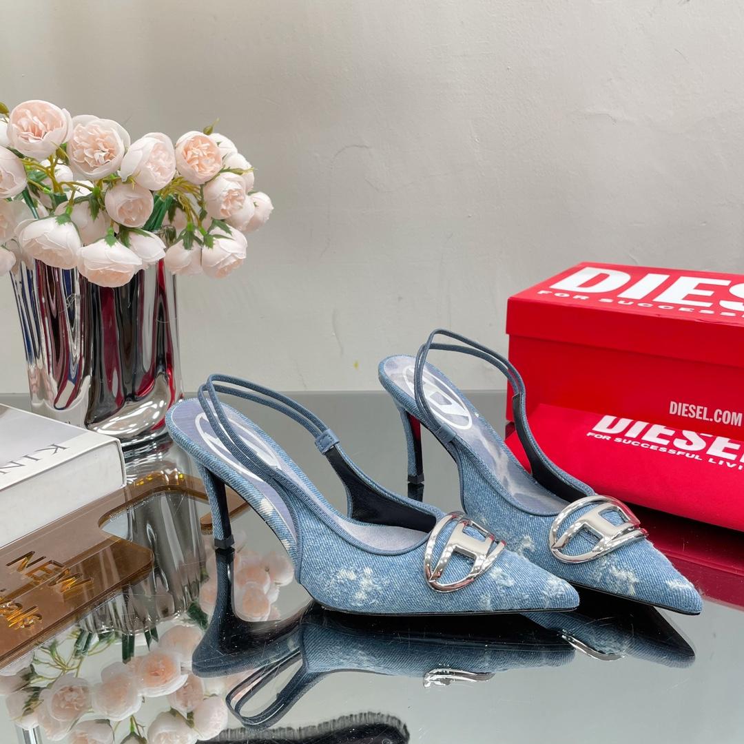 Diesel Women's Blue Venus Heels - PerfectKickZ