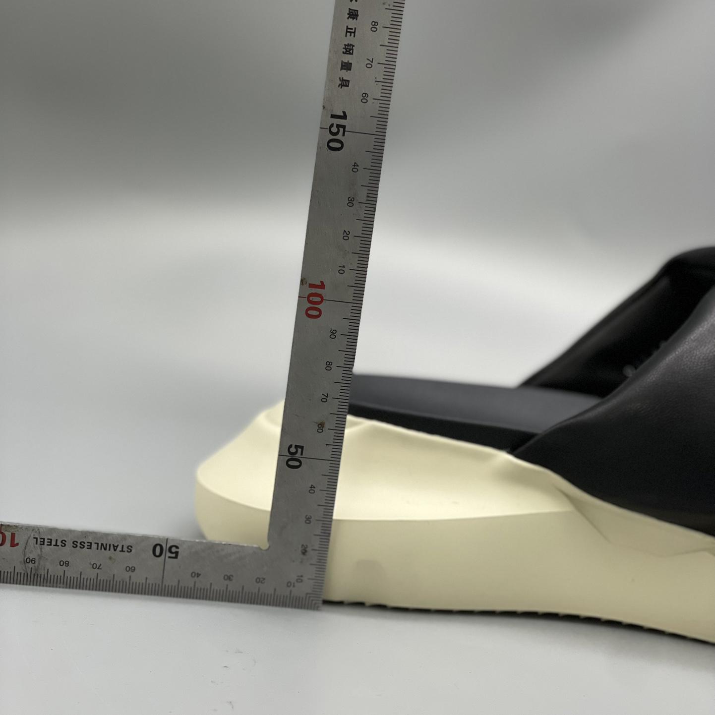 Rick Owens SS23 Edfu Geth Puffer Slide In Black - PerfectKickZ