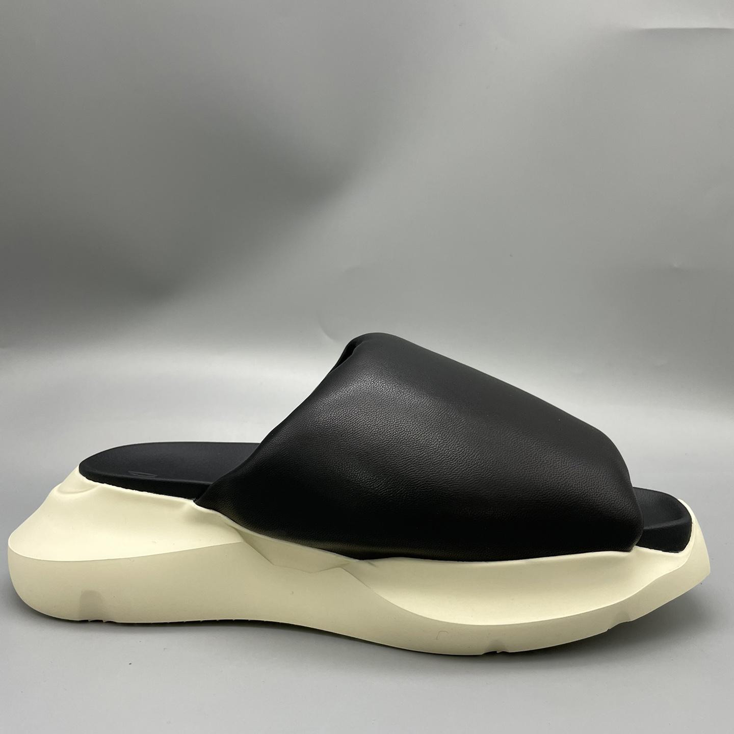 Rick Owens SS23 Edfu Geth Puffer Slide In Black - 