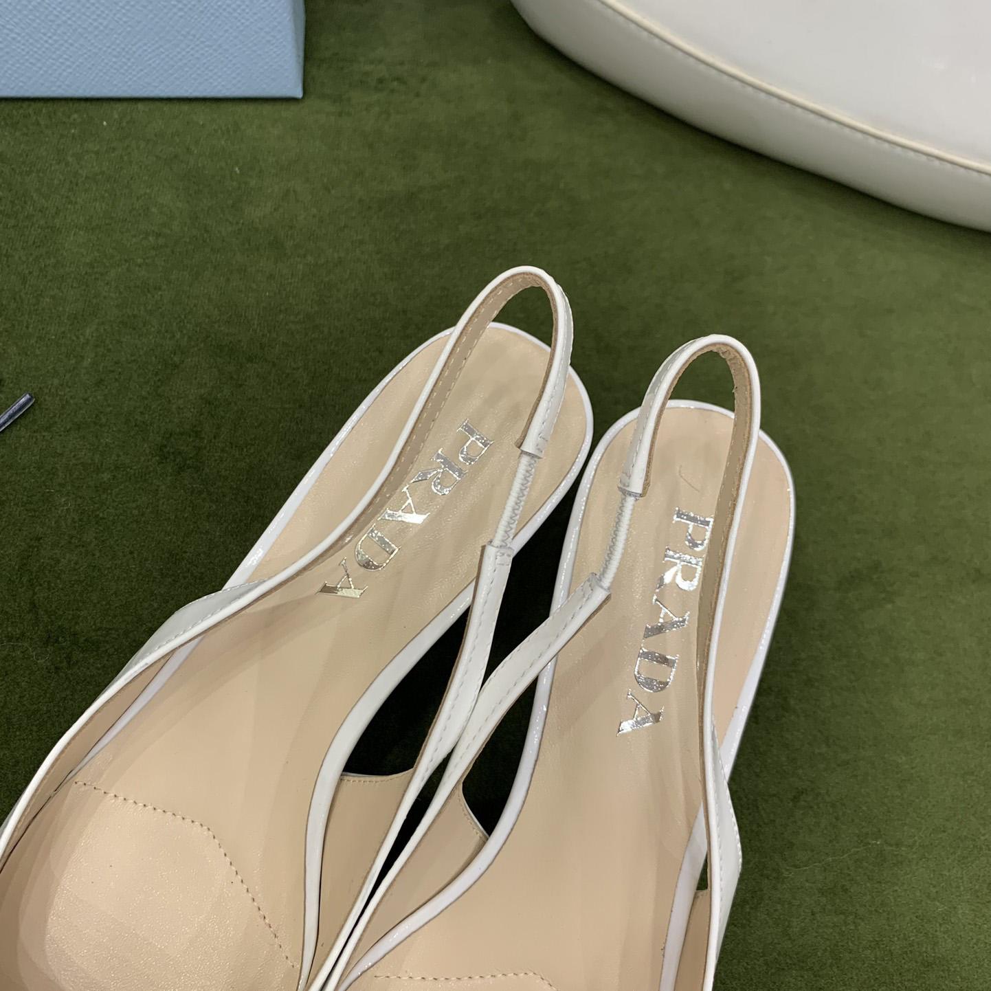 Prada Patent-leather Slingback Pumps - PerfectKickZ