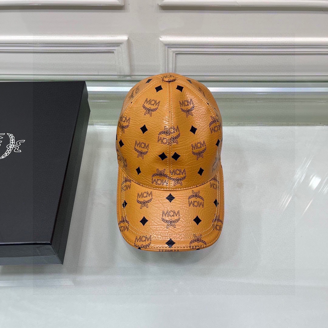 MCM Faux-leather Logo-print Cap - PerfectKickZ