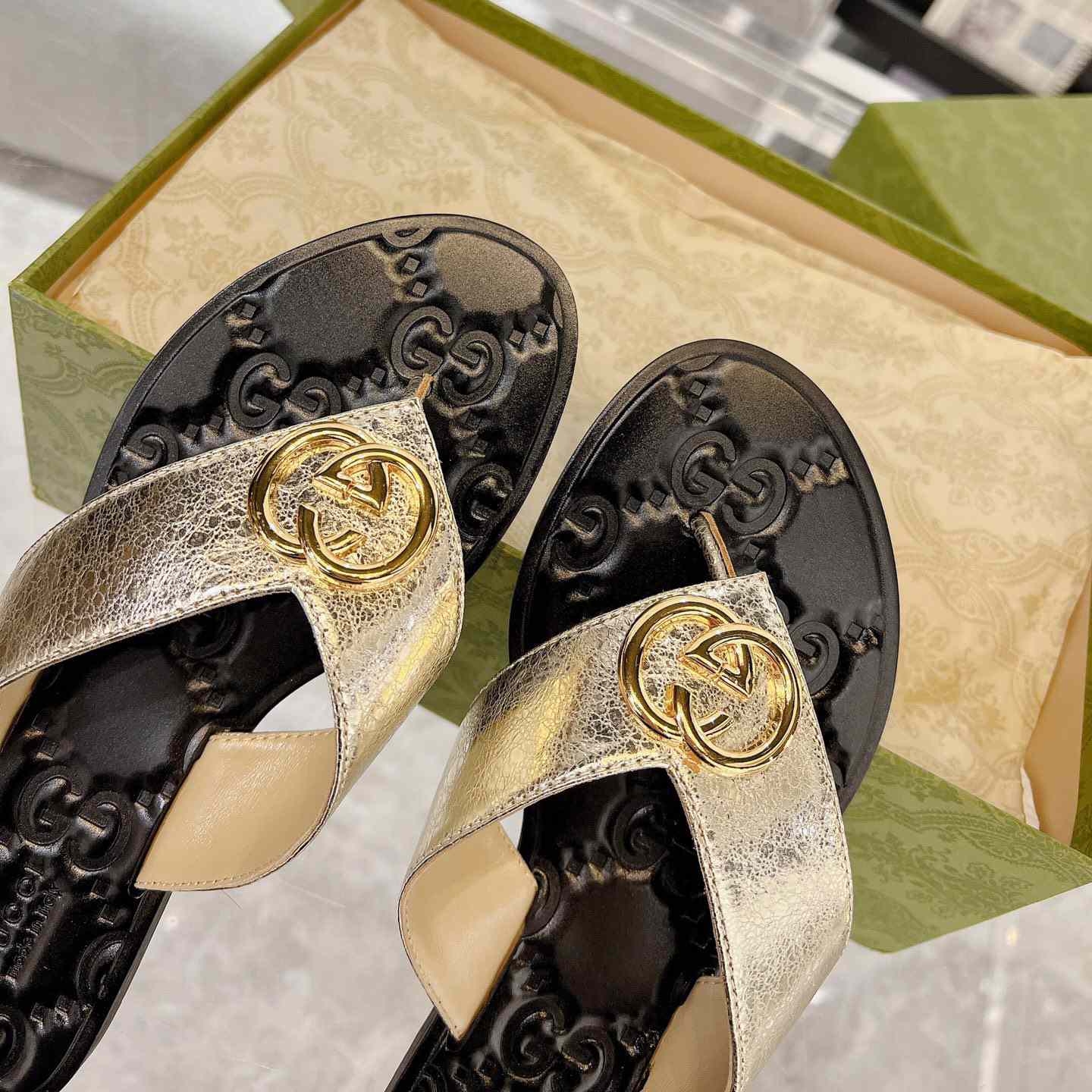 Gucci Double G Thong Sandals - PerfectKickZ