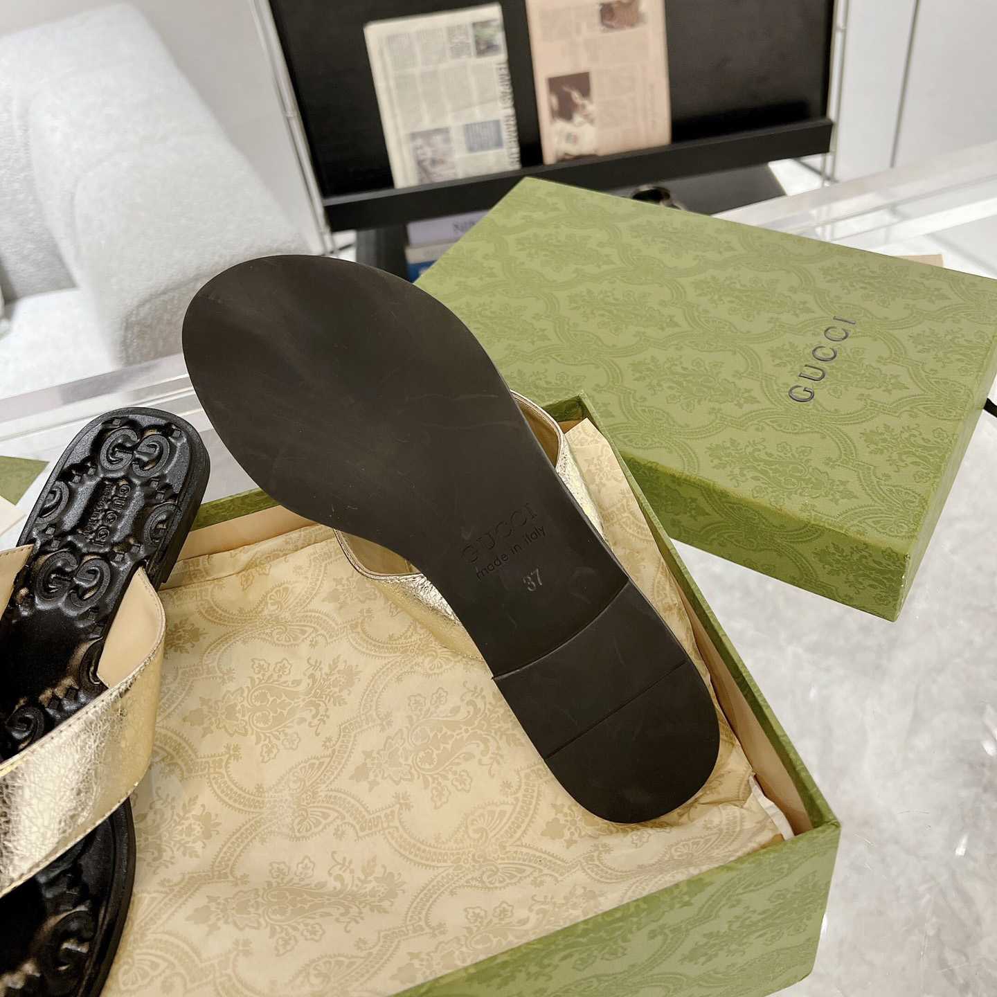 Gucci Double G Thong Sandals - PerfectKickZ