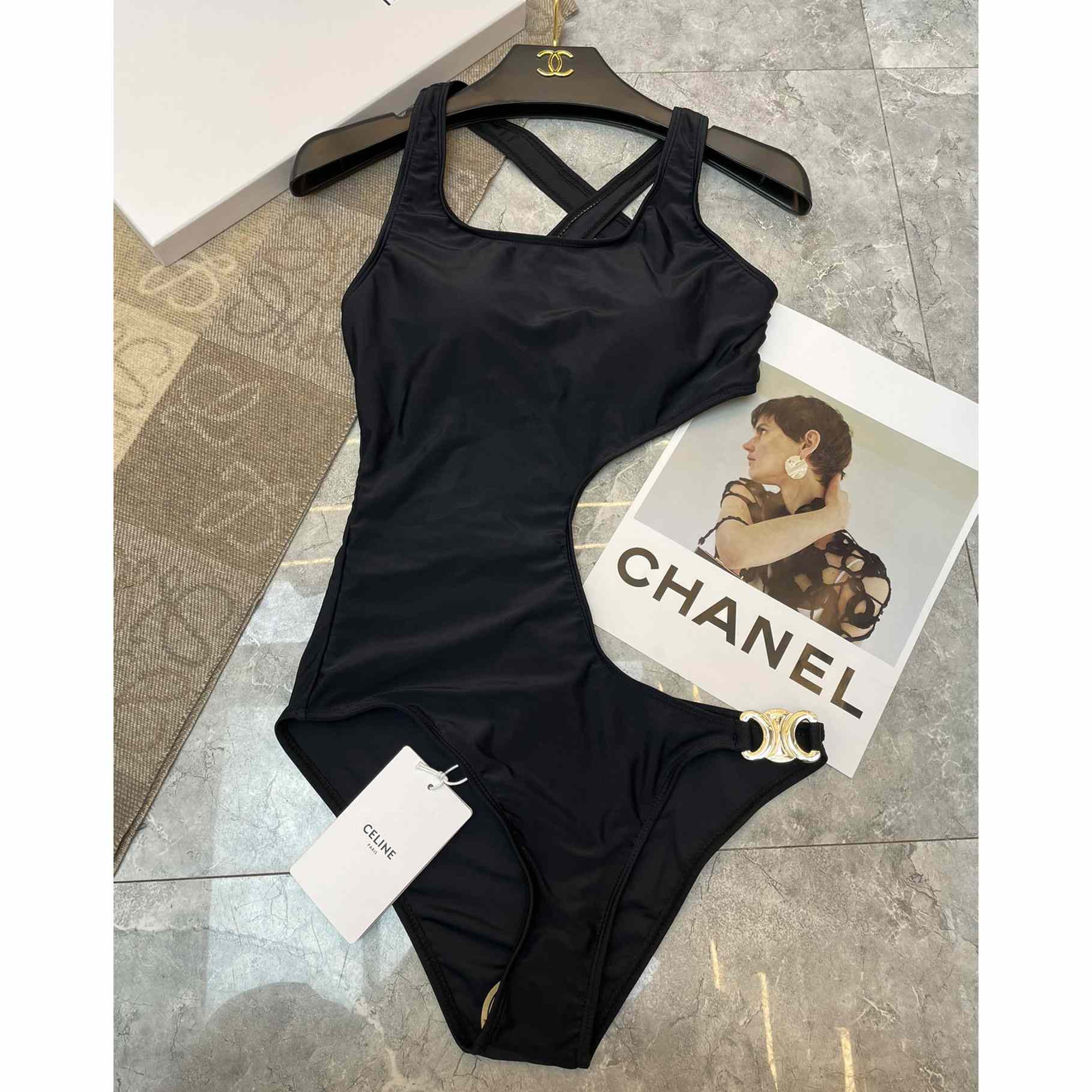 Celine Triomphe Swimsuit In Matte Jersey - PerfectKickZ