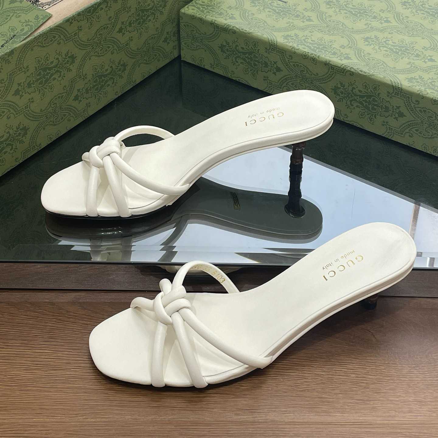 Gucci Women's Slide Sandal With Bamboo  - PerfectKickZ