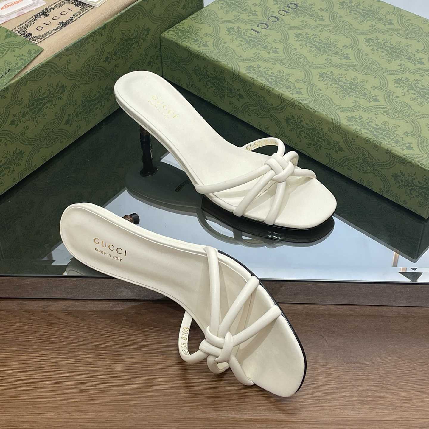 Gucci Women's Slide Sandal With Bamboo  - PerfectKickZ