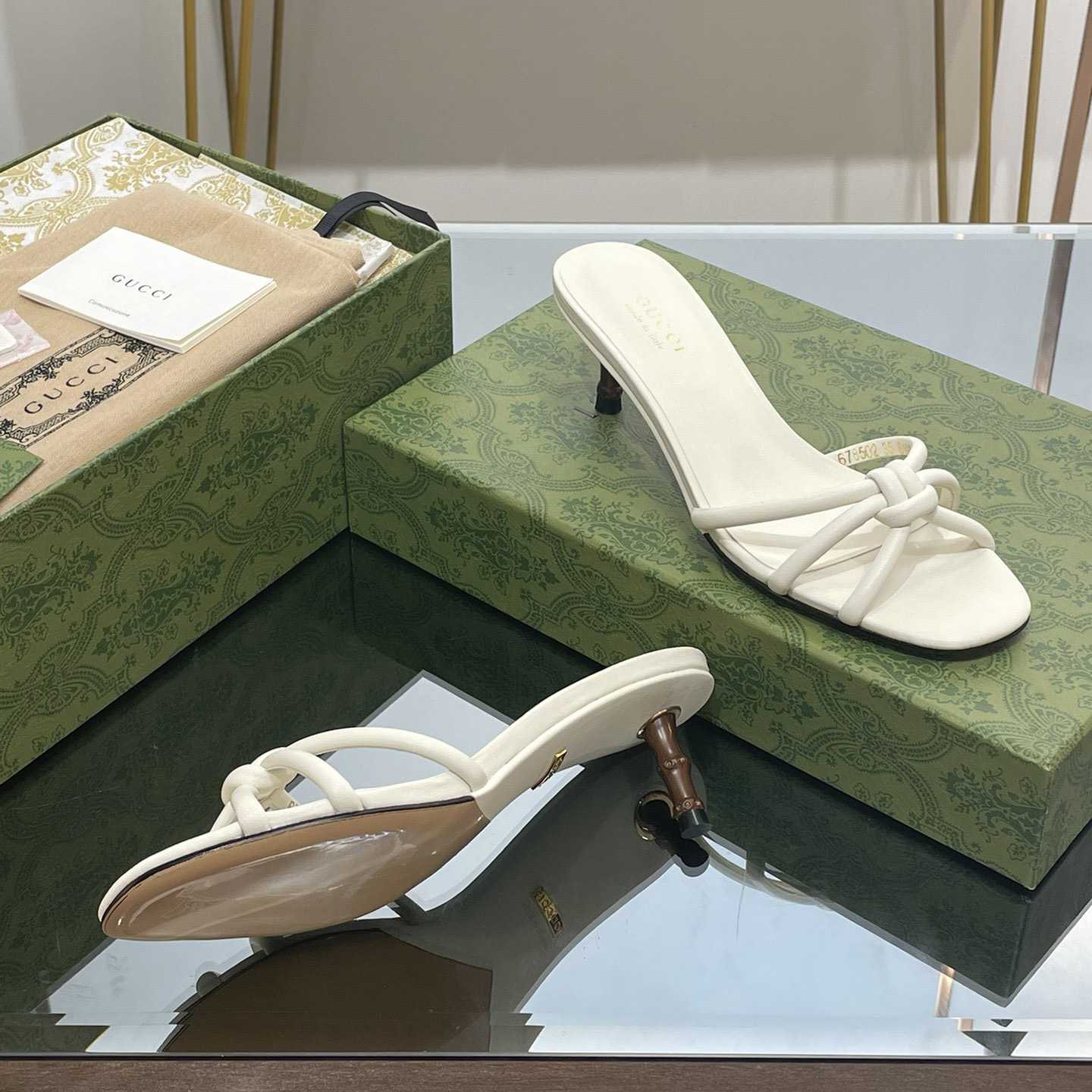 Gucci Women's Slide Sandal With Bamboo  - PerfectKickZ