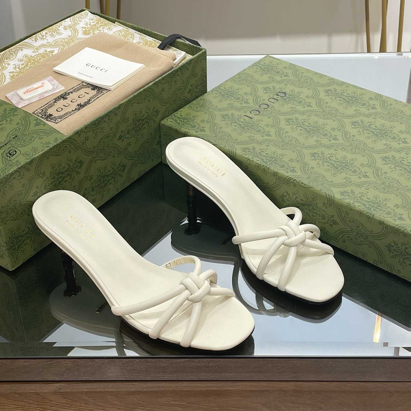 Gucci Women's Slide Sandal With Bamboo  - PerfectKickZ