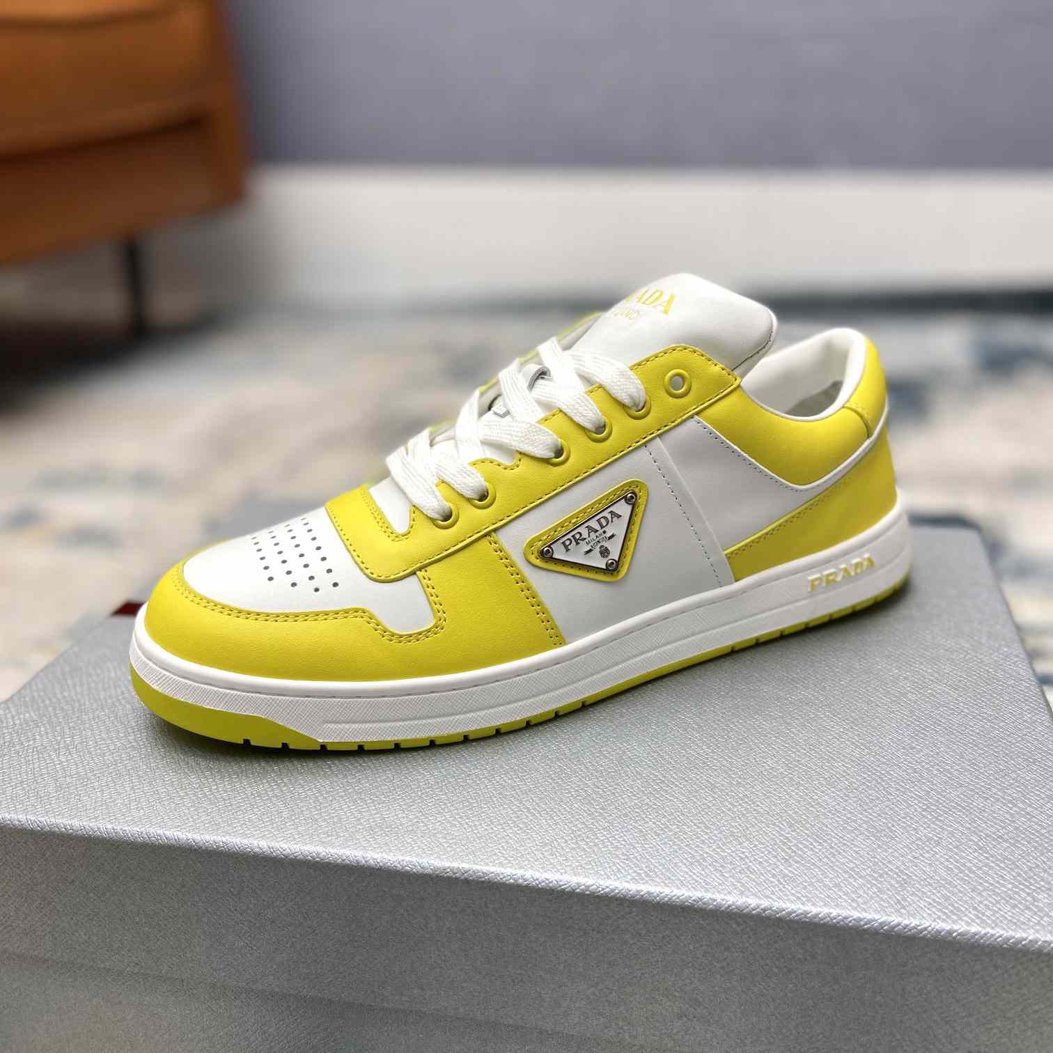 Prada Downtown Leather Sneakers - PerfectKickZ