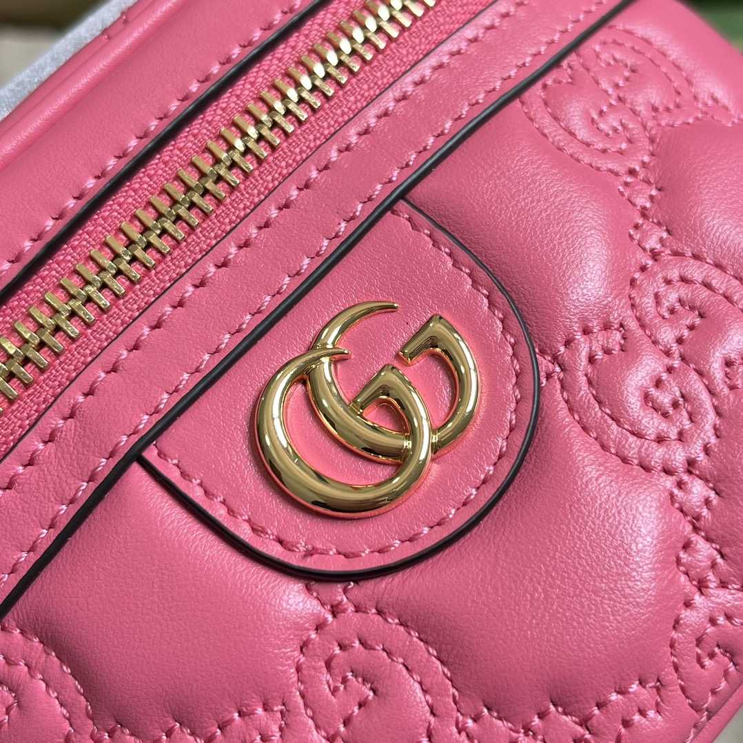 Gucci GG Matelassé Top Handle Mini Bag(16-10.5-5cm) - 