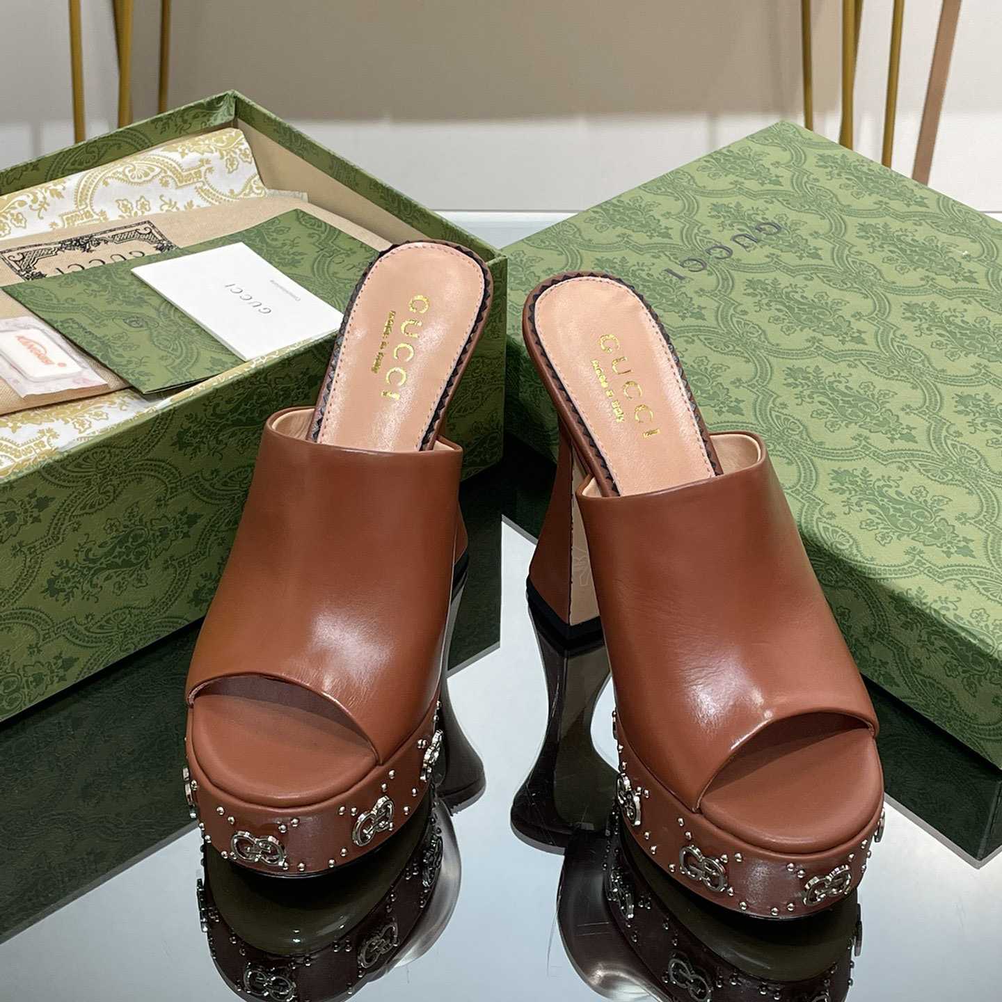 Gucci Women's Platform Slide Sandal - PerfectKickZ