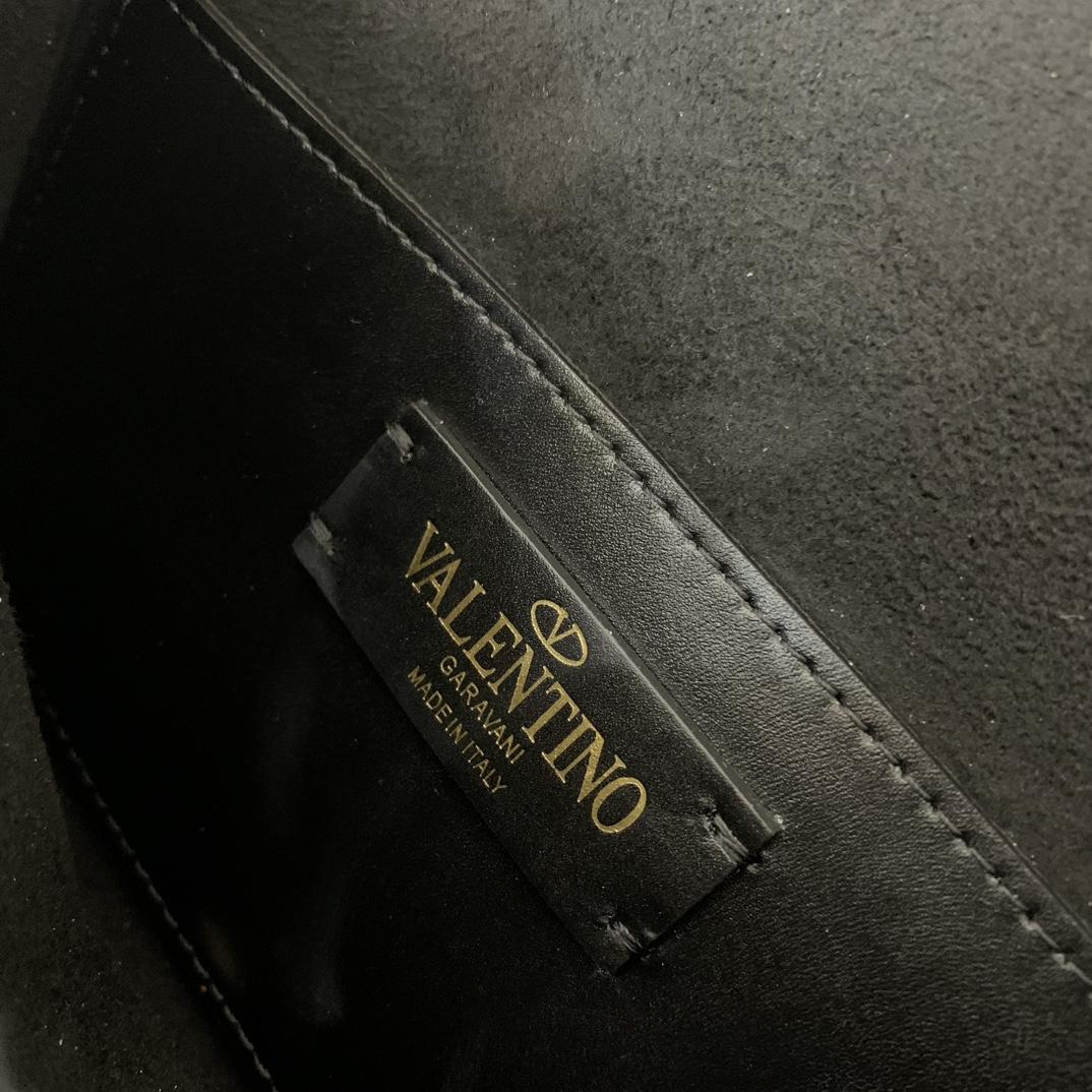 Valenti Small VLogo Type Shoulder Bag In Calfskin - PerfectKickZ