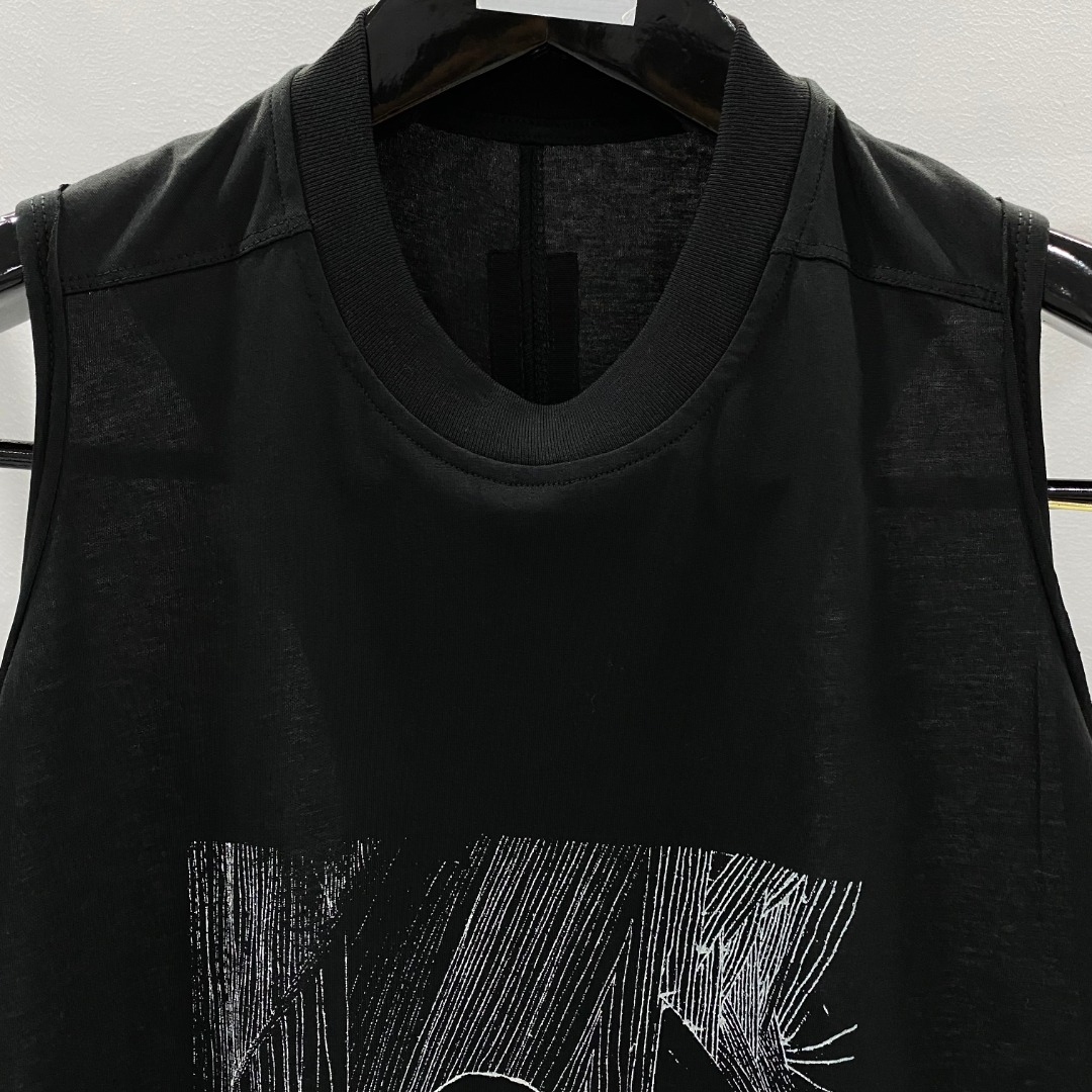 Rick Owens Graphic-print Cotton Vest - PerfectKickZ