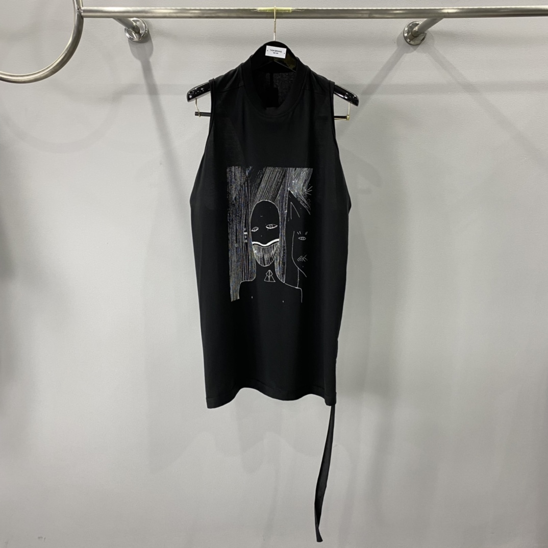 Rick Owens Graphic-print Cotton Vest - PerfectKickZ
