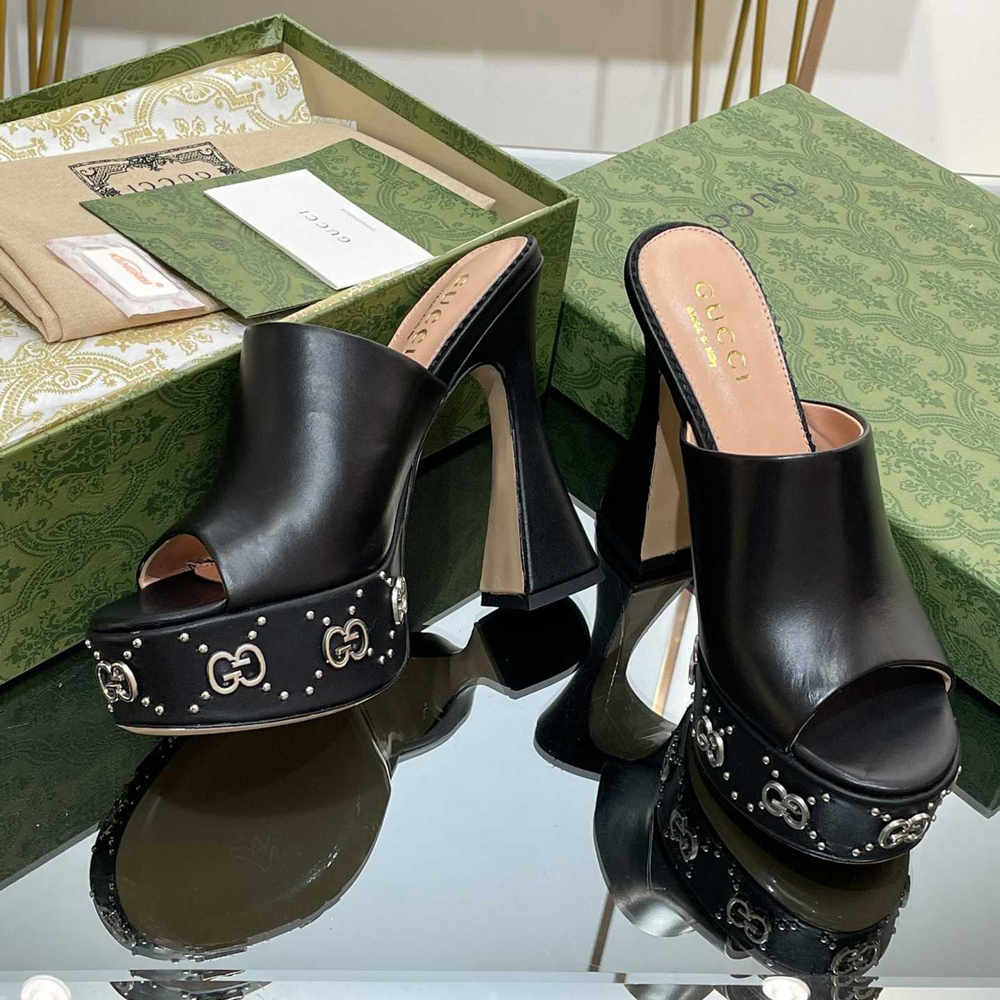 Gucci Women's Platform Slide Sandal - PerfectKickZ